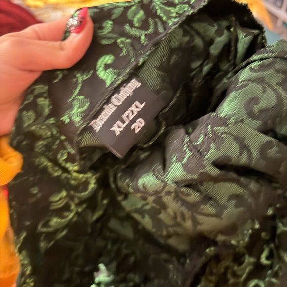 Draculaclothing green and black dress Gothabilly - Picture 2 of 2